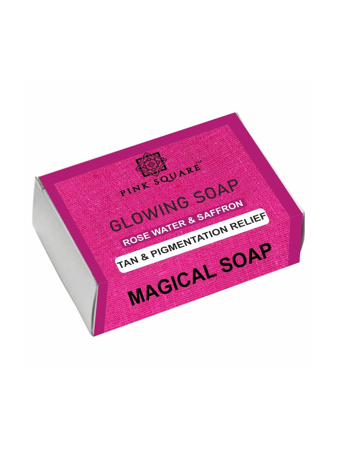 Pink Square Tan & Pigmentation Relief Magical Glowing Soap - 100 g
