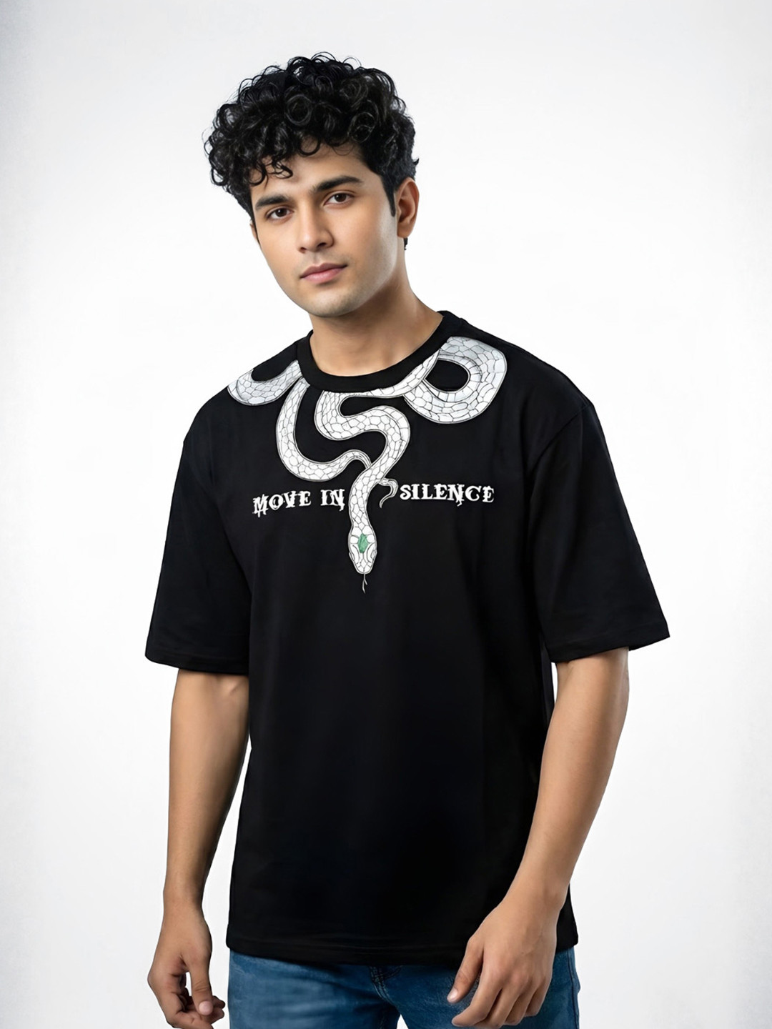 MyDesignation Men Graphic Printed Round Neck Cotton Oversized T-shirt