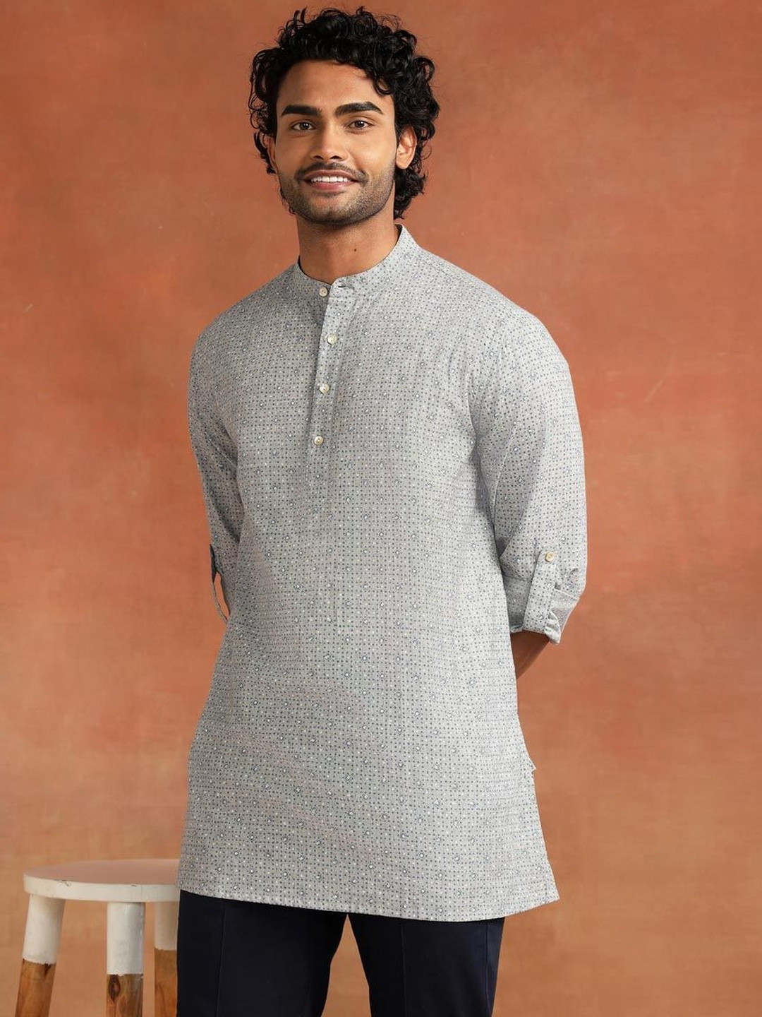 Fabindia Printed Thread Work Kurta