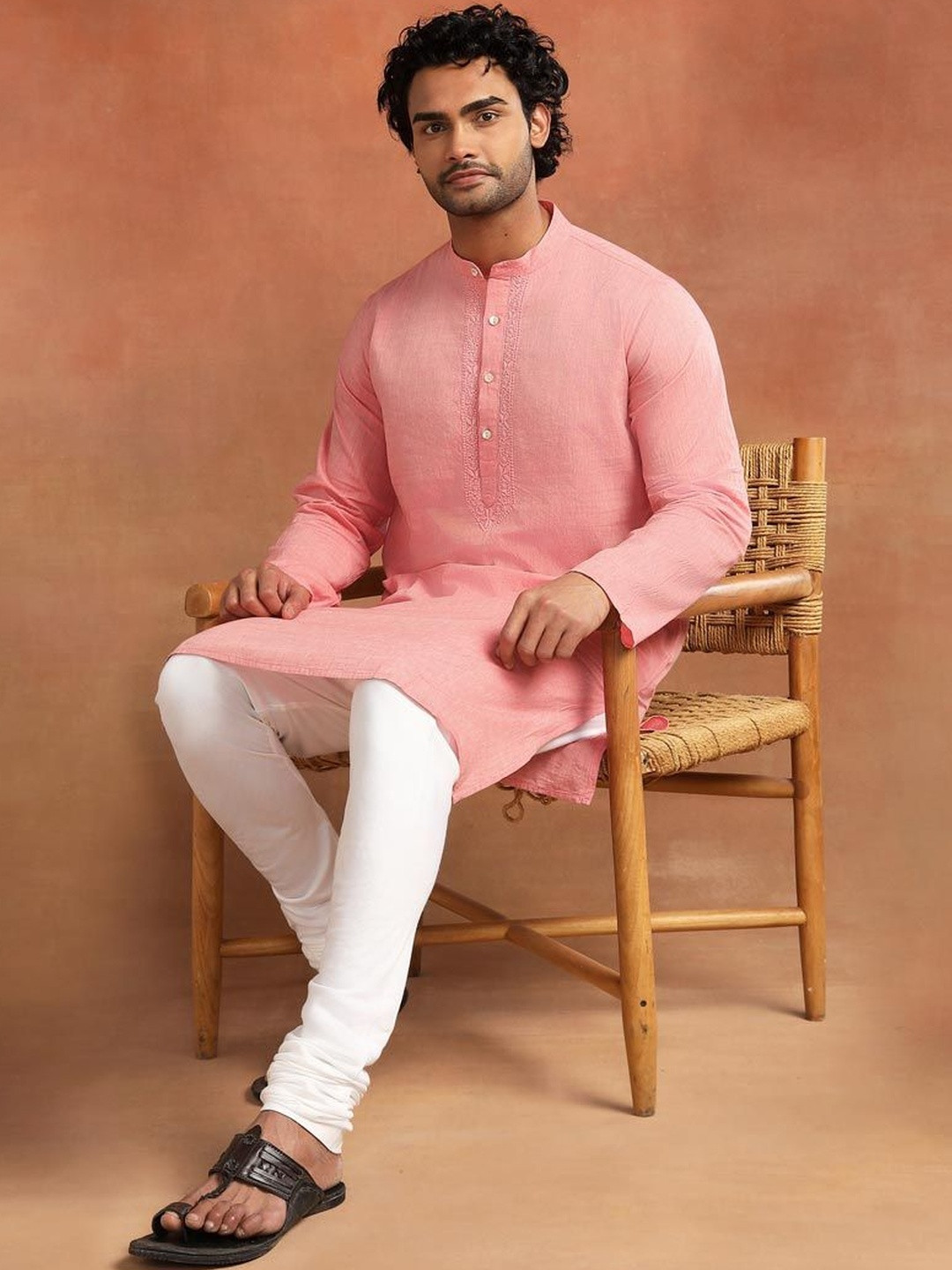 Fabindia Ethnic Motifs Embroidered Kurta