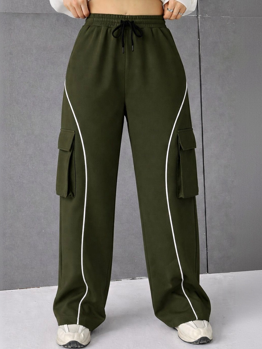 ORIEX THE ORIGINAL FASHION Women Comfort Loose Fit High-Rise Easy Wash Cargos Trousers
