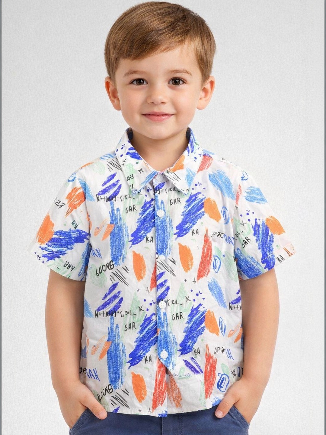 RAVYA TRENDZ Boys Classic Printed Casual Shirt