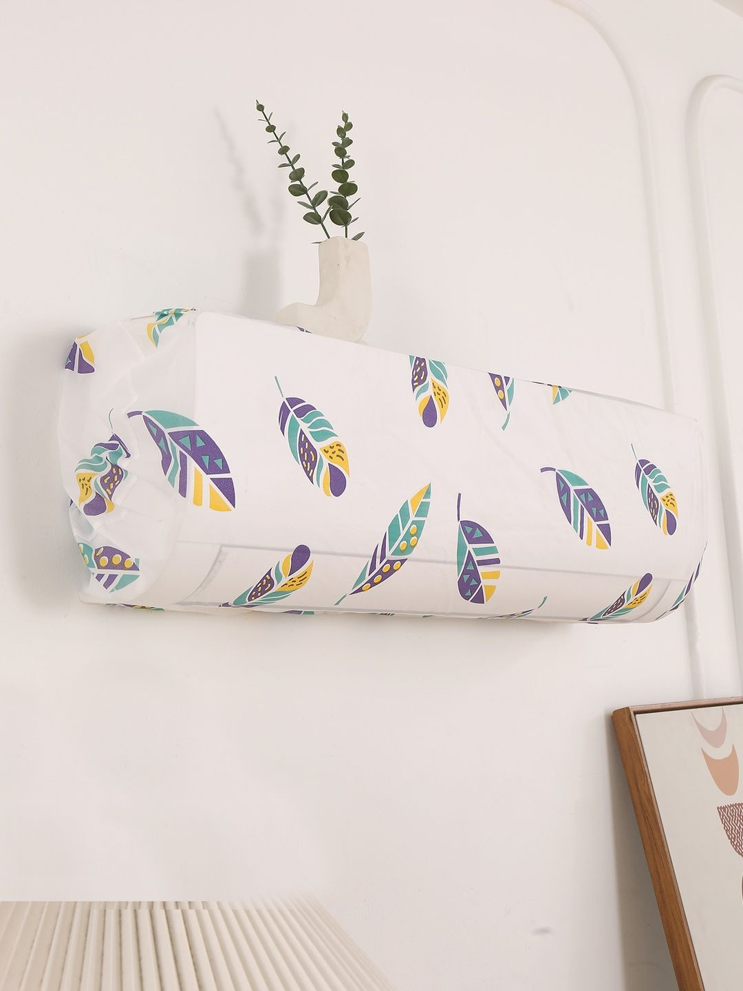 HOKIPO Boho Feathers 1 Ton & some 1.5 Ton Split AC Cover Dustproof Waterproof