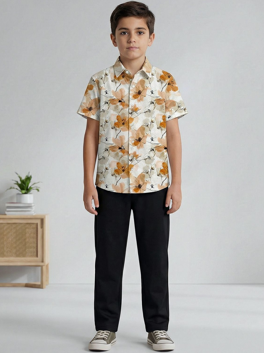 HELLCAT Boys Printed Shirt with Trousers