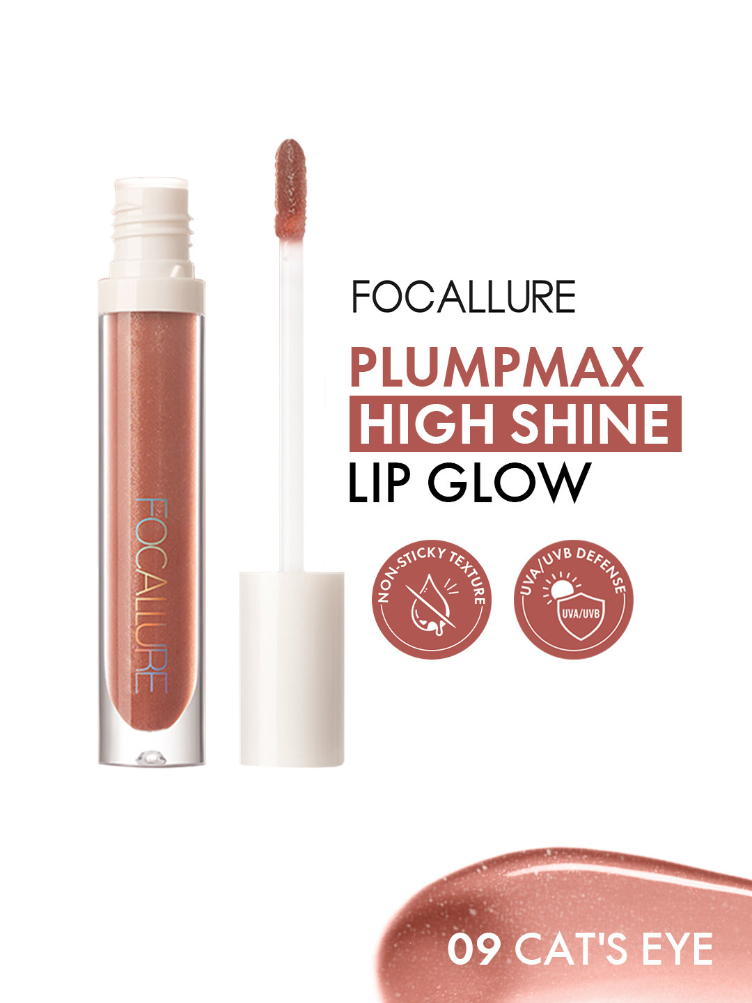 FOCALLURE Plumpmax High Shine Lip Glow Lip Gloss - 2.5g - Cat's Eye 9