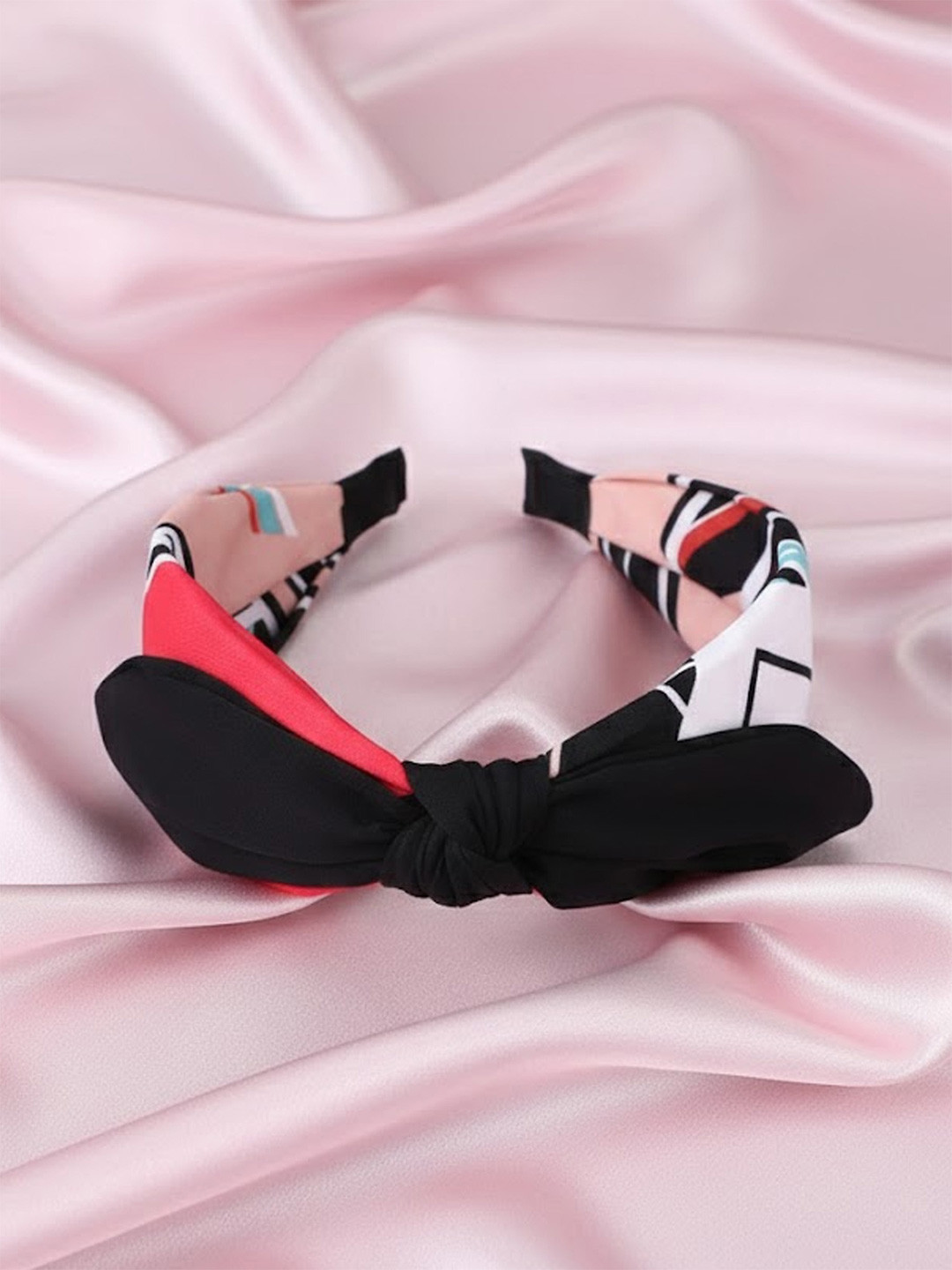 Adwitiya Collection Women Red & Black Printed Knotted Hairband