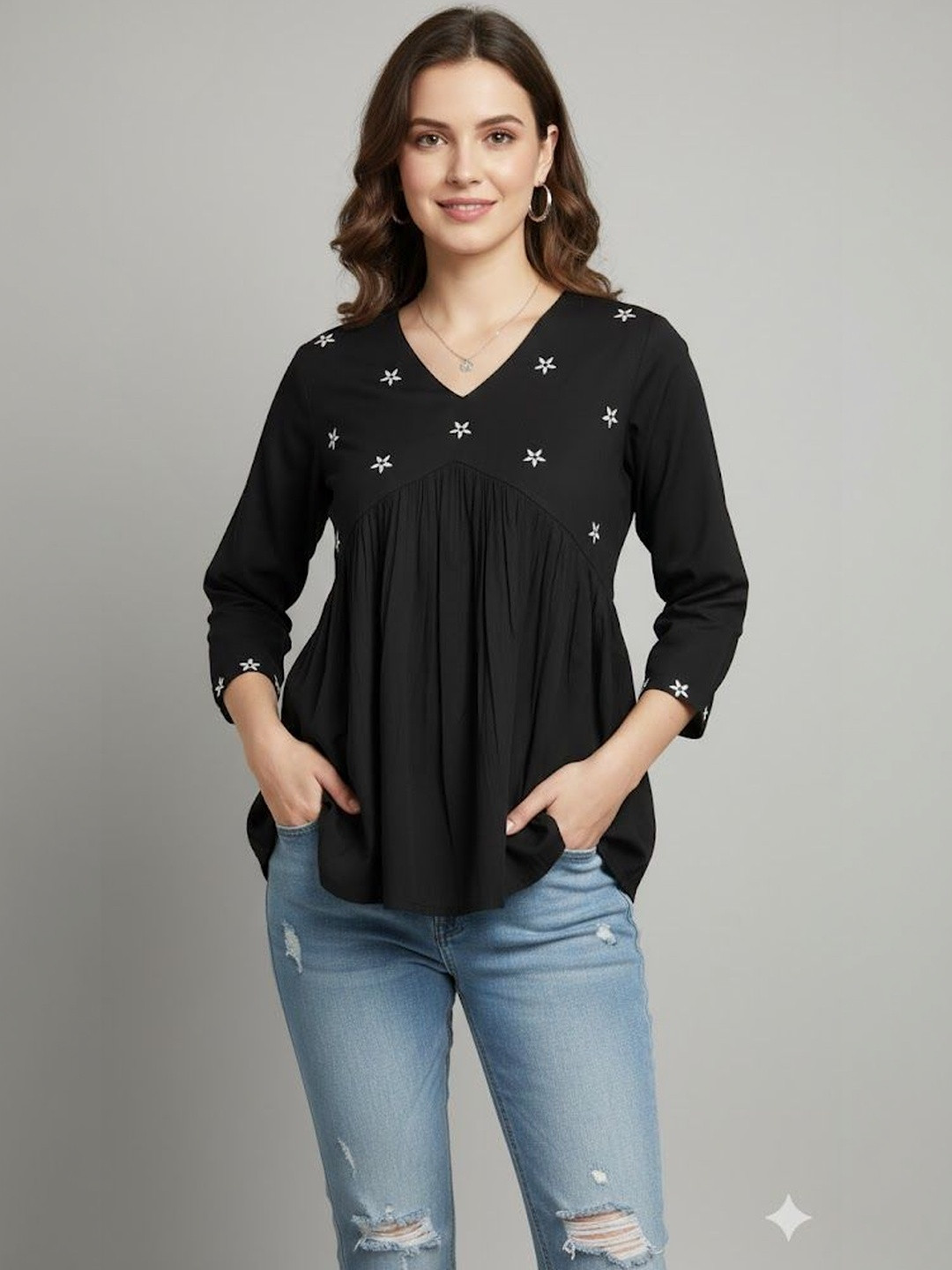 ANANDITA Embroidered Top