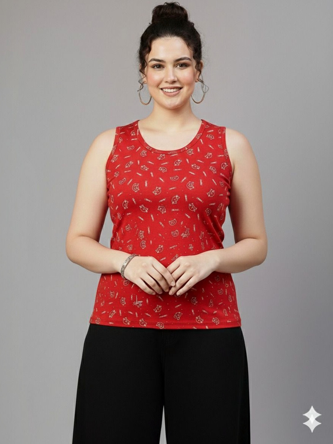 AYVINA Print Cotton Tank Top