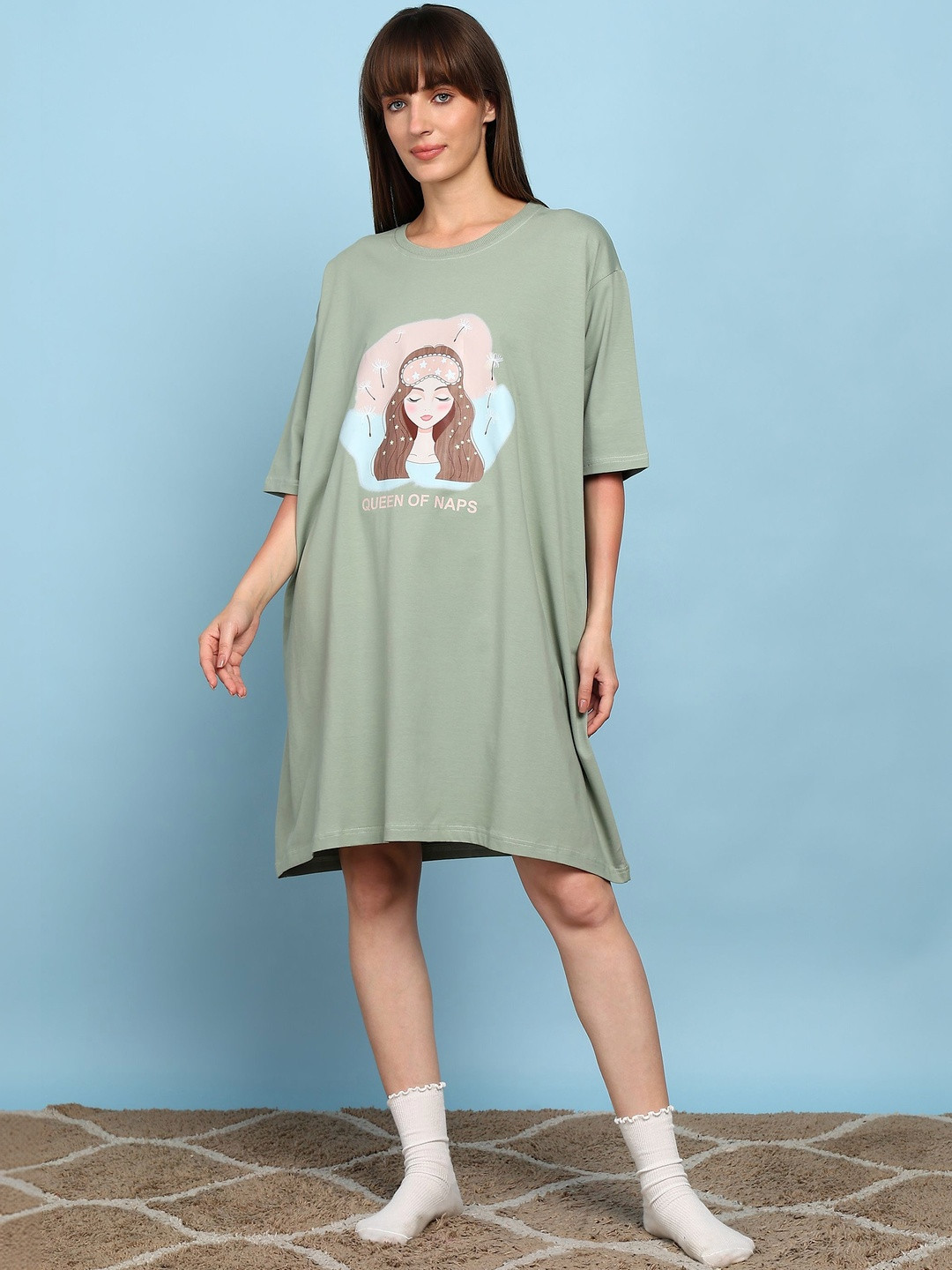 SWITCHOVER Printed Maxi Nightdress