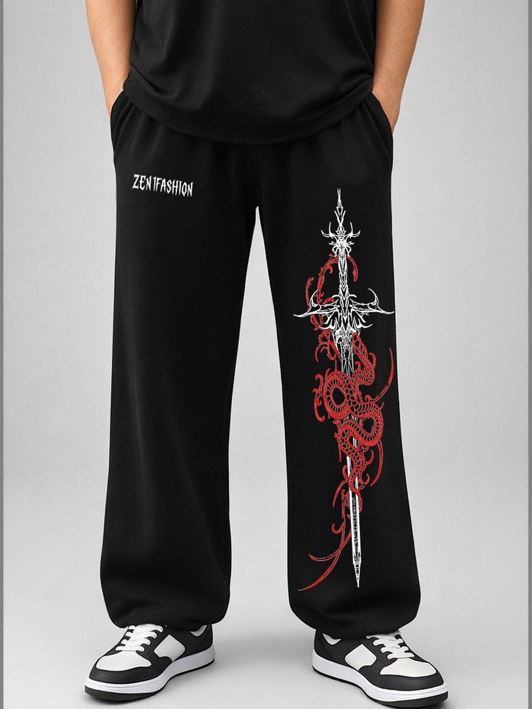 ZEN1 FASHION Men Regular Fit Graphic Print Track Pants
