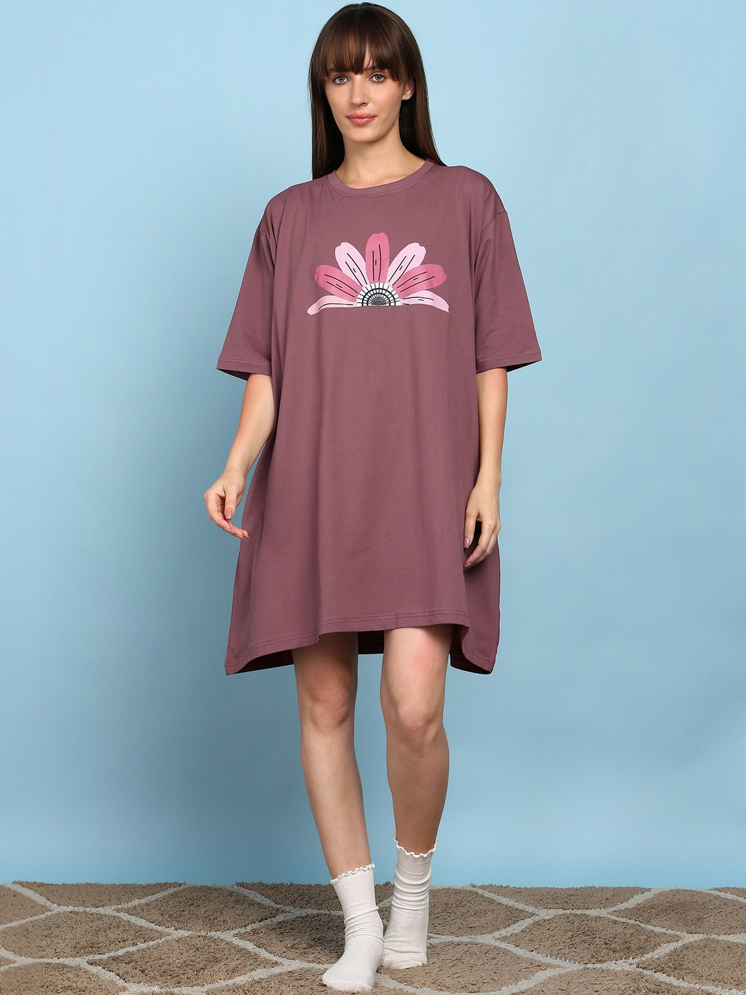 SWITCHOVER Printed Maxi Nightdress