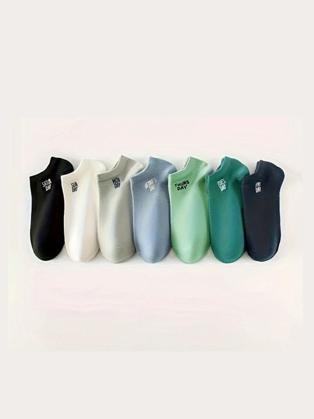 BEAR&BEYOND Men Pack of 7 Cotton Assorted Ankle Length Socks