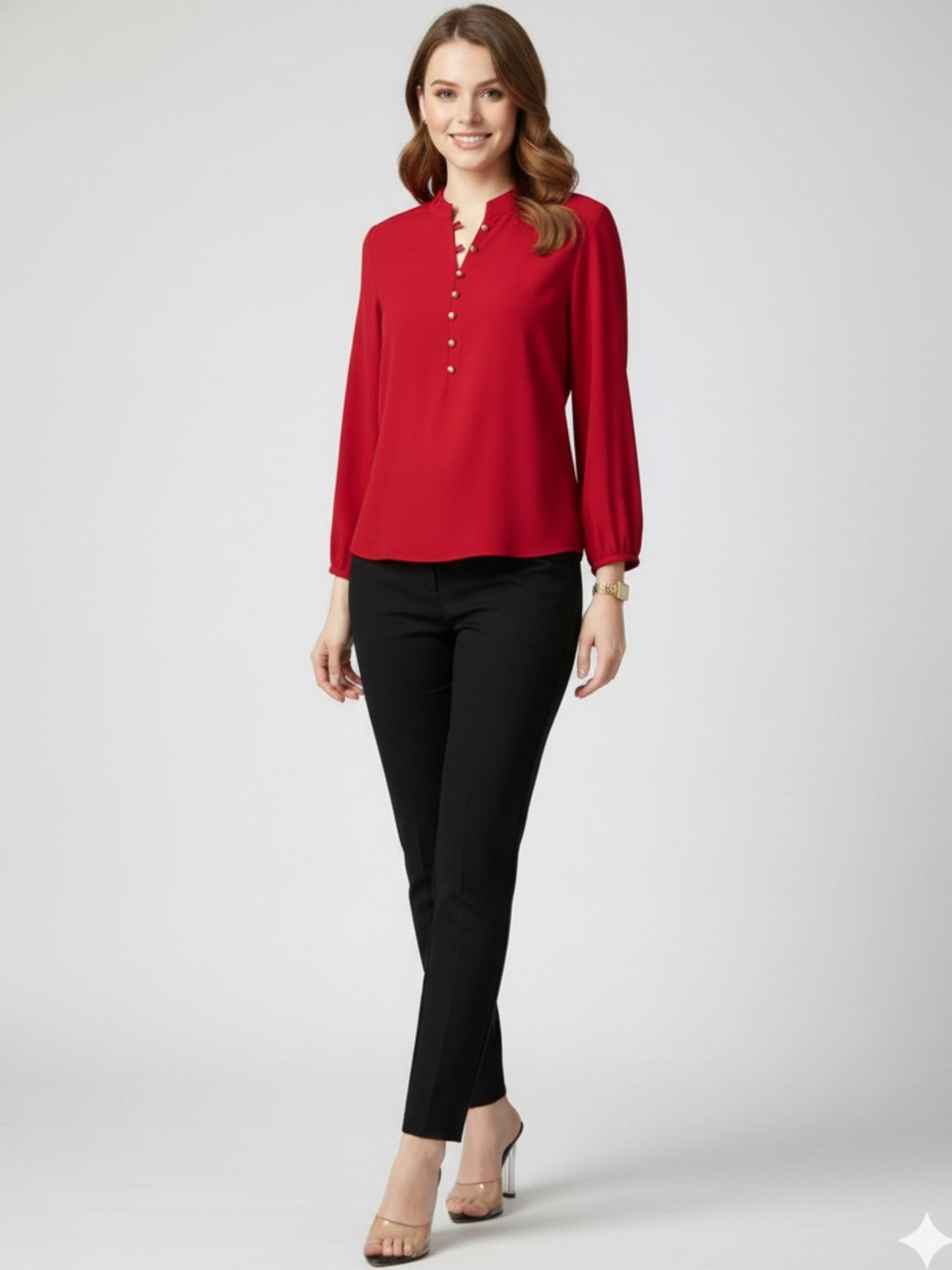 YURAA THE LABEL Mandarin Collar Top