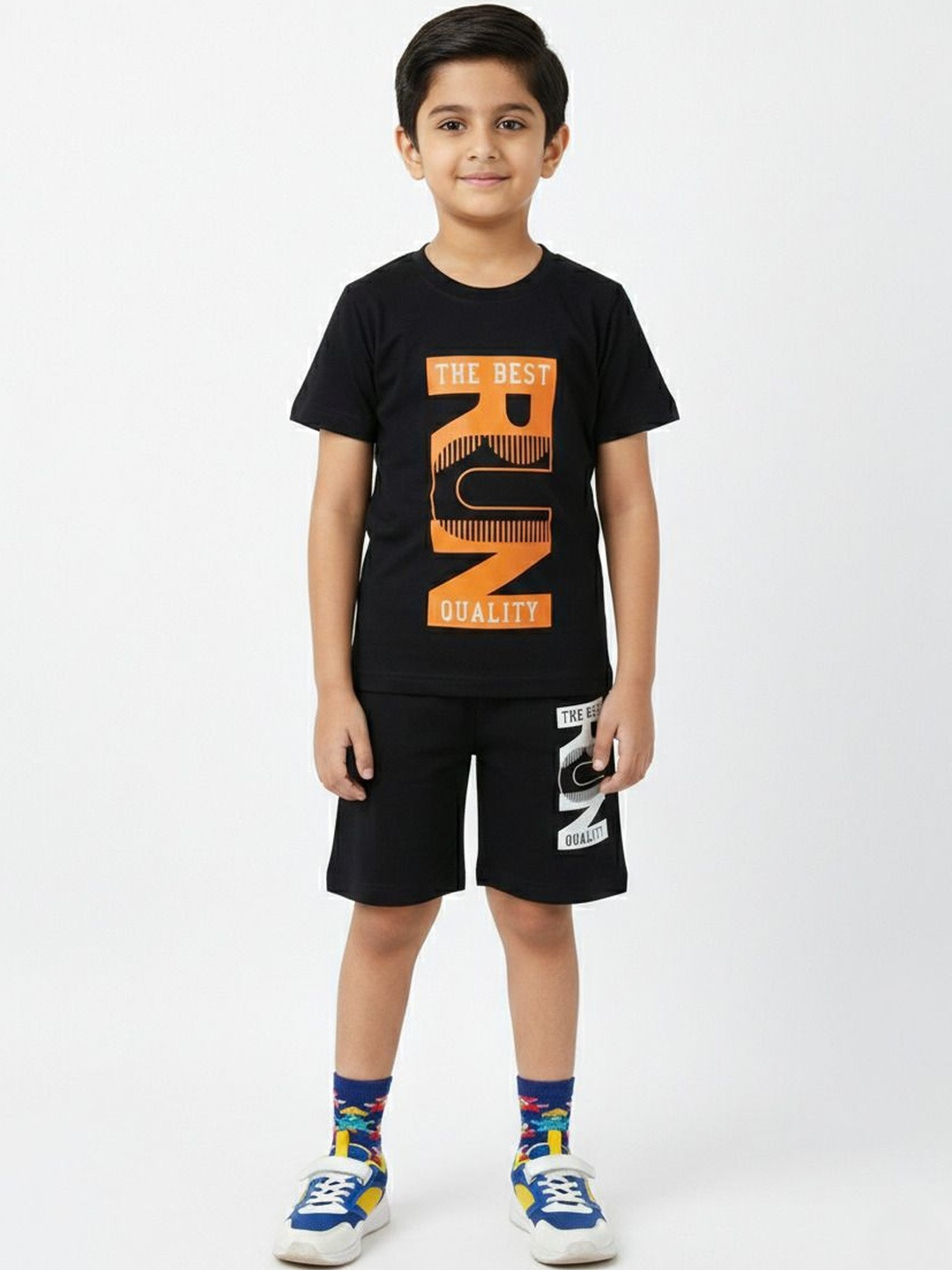 GTWO Boys Printed T-shirt with Shorts