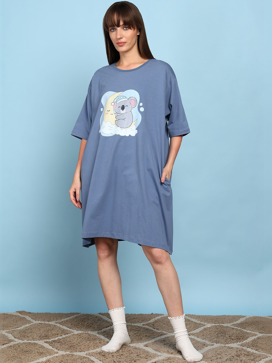 SWITCHOVER Printed Maxi Nightdress