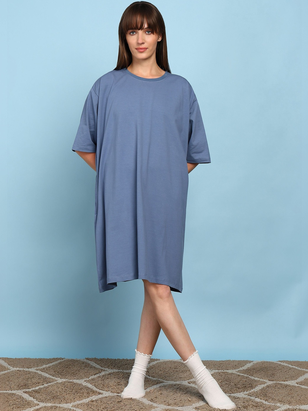 SWITCHOVER Cotton Round Neck Nightdress
