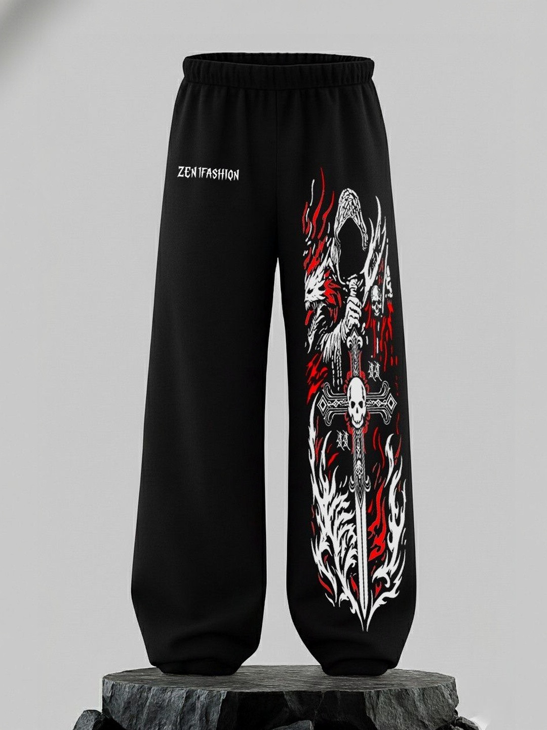 ZEN1 FASHION Men Regular Fit Graphic Print Track Pants