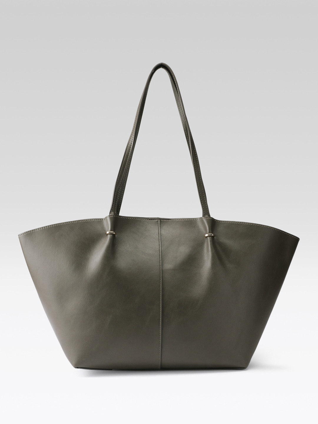 MANGO Tere Solid Oversized Shopper Tote Bag