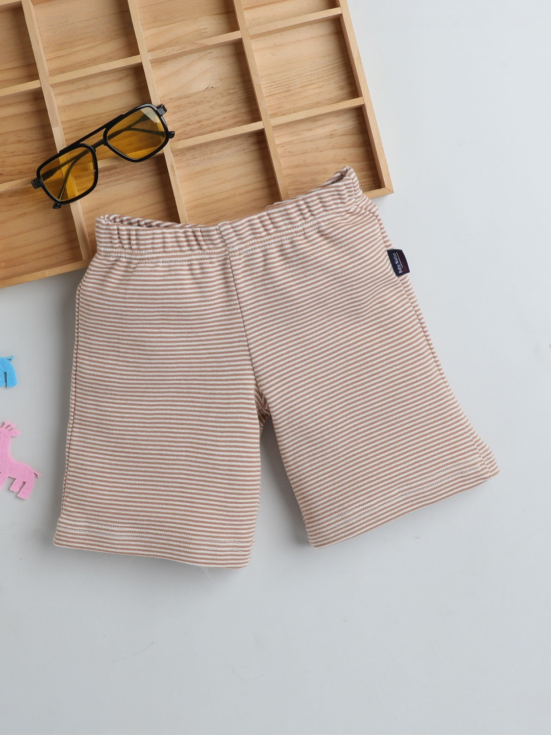 Baby Nation Unisex Kids Striped Technology Shorts