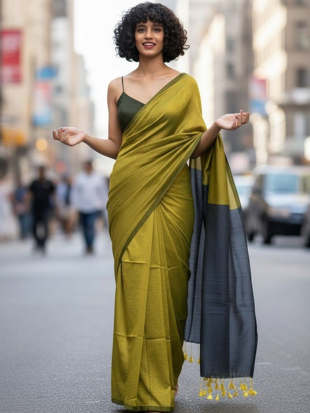 all about you Pure Cotton Khadi Saree