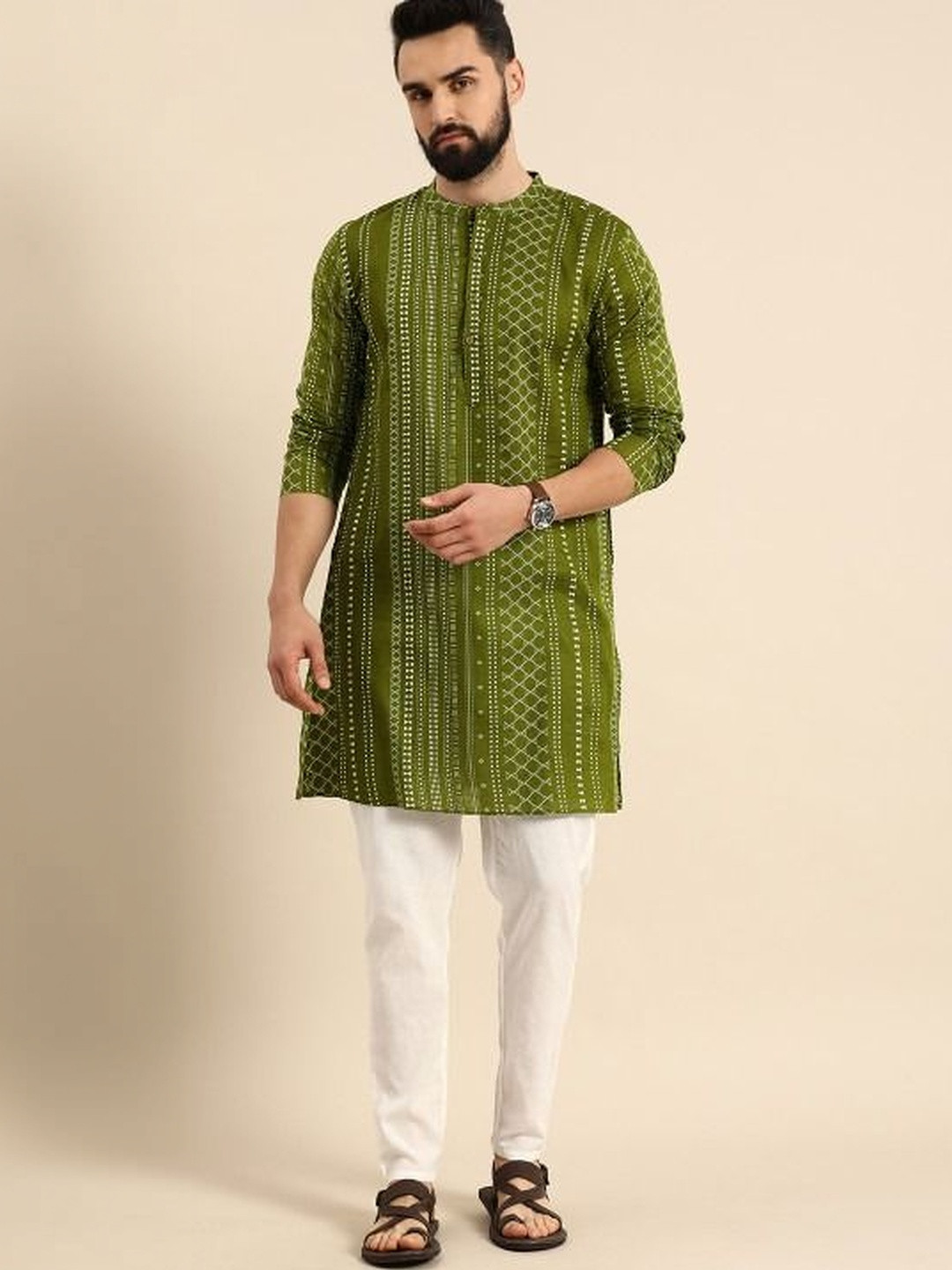 PRINTINDIA Men Printed Regular Kurta with Pyjamas