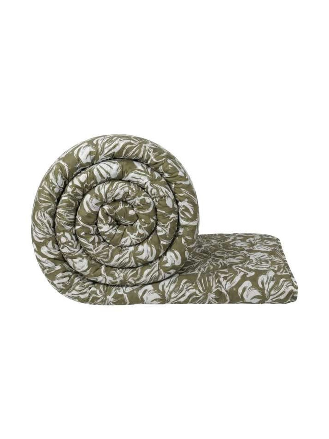 MAFATLAL Lime Green & Olive Green Floral Microfiber AC Room 120 GSM Comforter