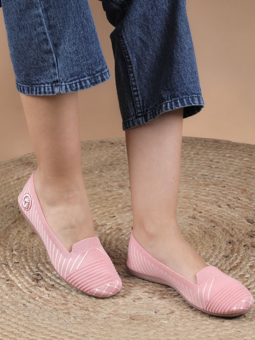 Shoeshion Round Toe Slip-On Ballerinas