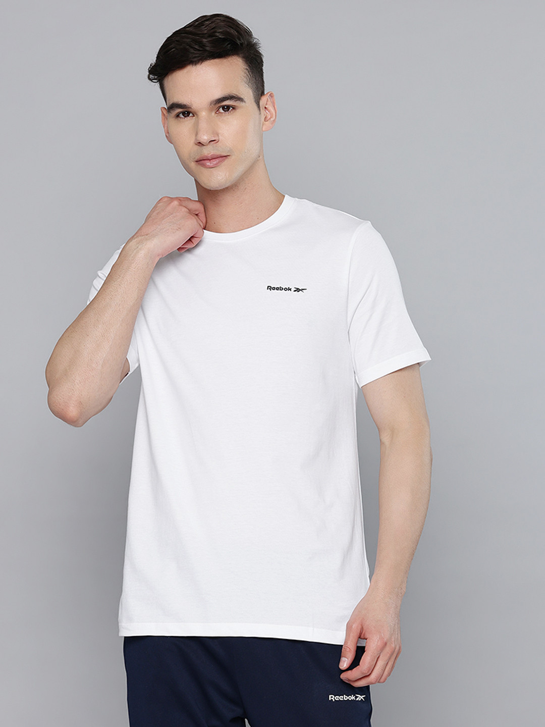 Reebok Brand Logo Printed Pure Cotton T-shirt