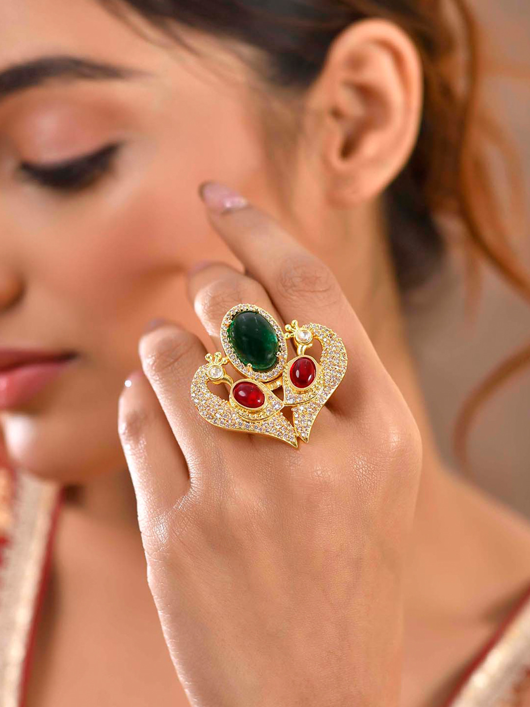 Panchhi Mayurika Statement Ring