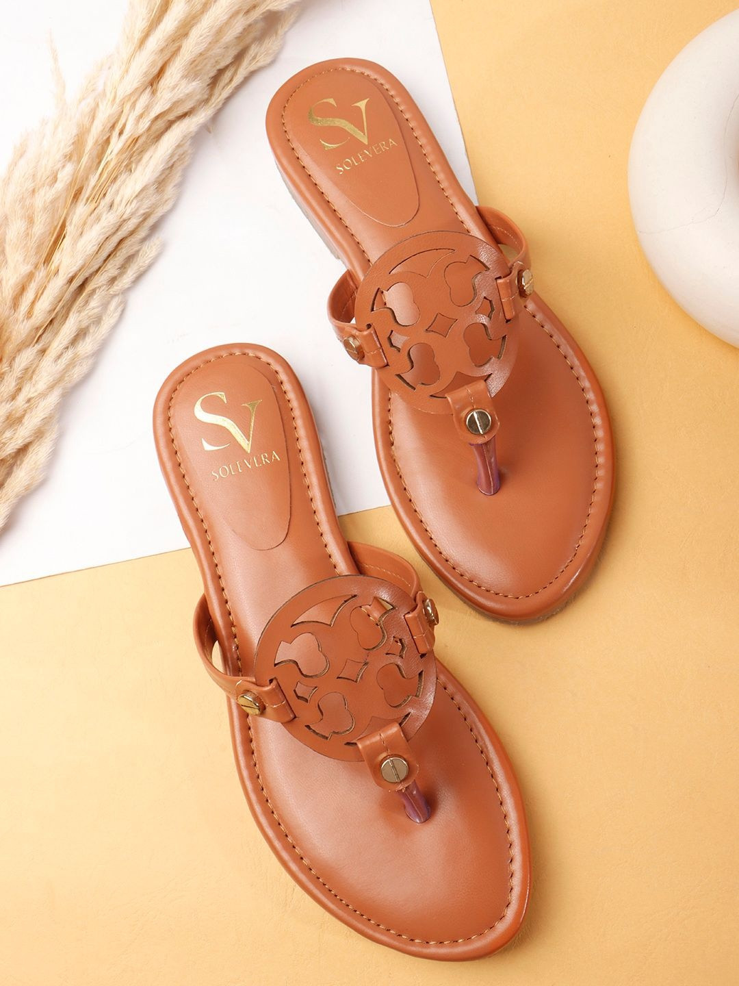 Solevera Women Open Toe Flats