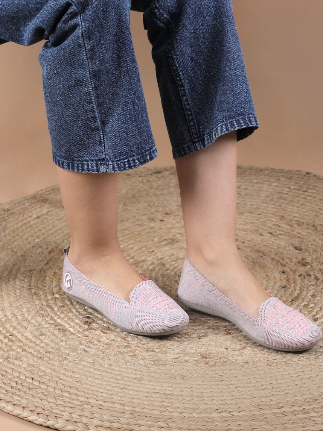 Shoeshion Round Toe Slip-On Ballerinas
