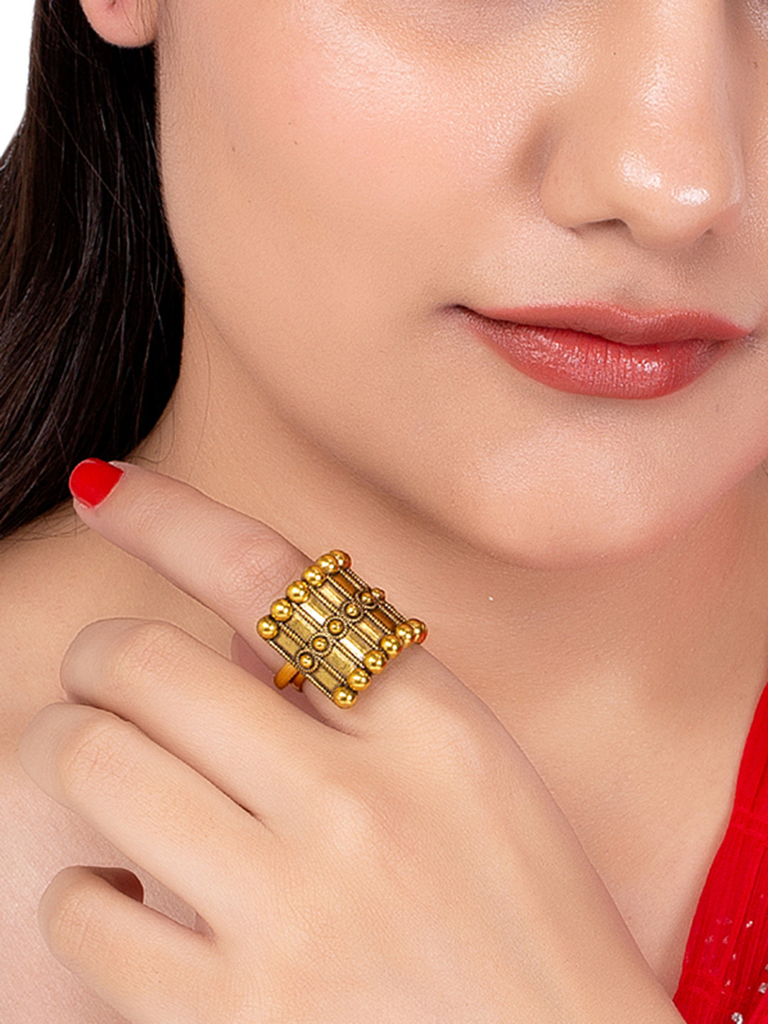 Rava Ball Adjustable Statement Ring