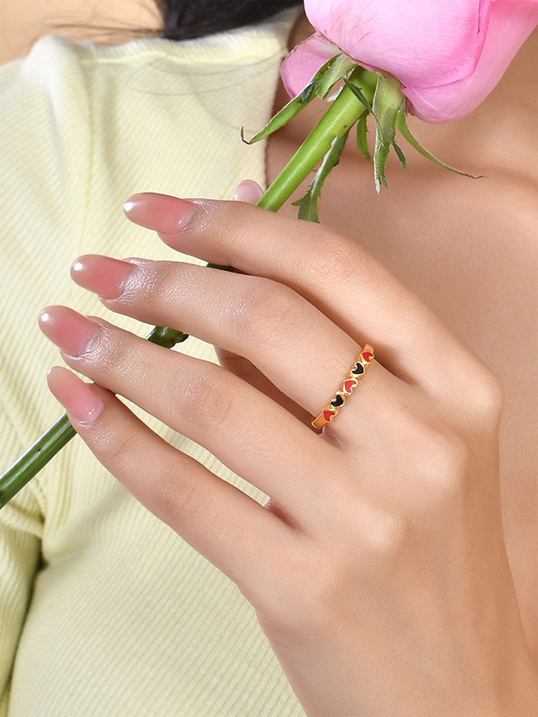Valentine's Day Enamel Heart Ring