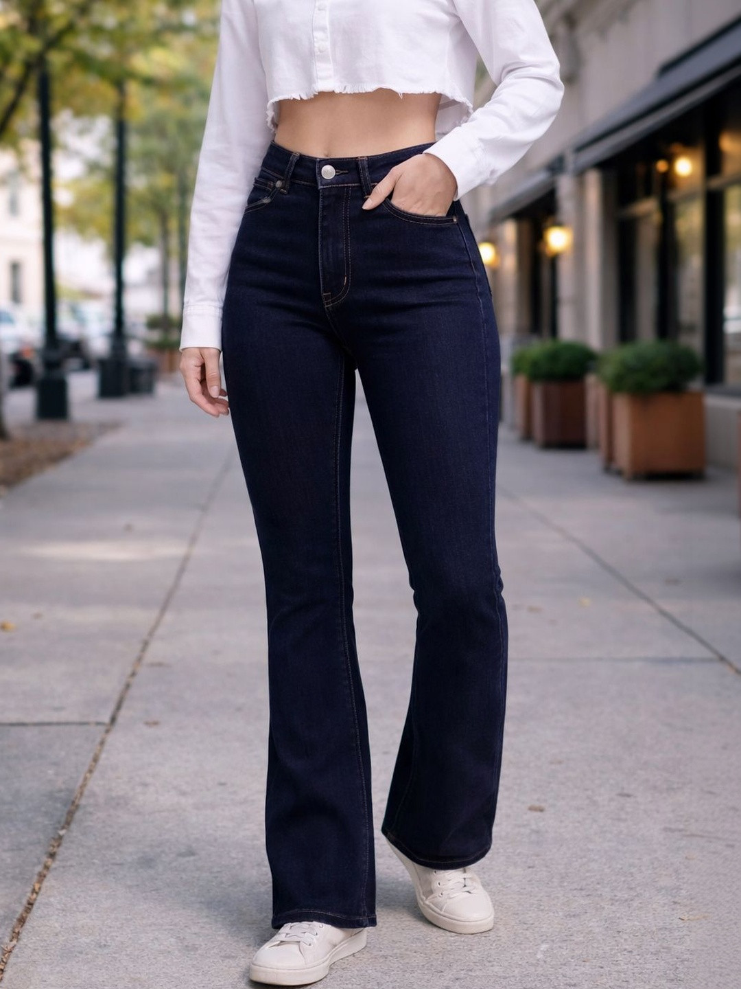 KASHIANXSTYLE Women Bootilicious Bootcut High-Rise Stretchable Jeans