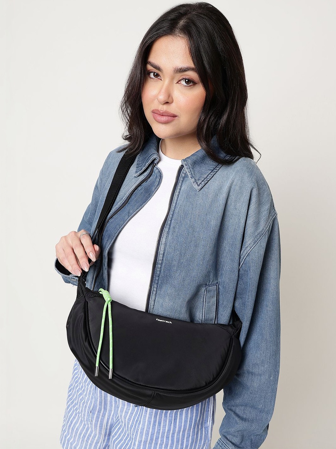 Fastrack Women Black Curve Sling