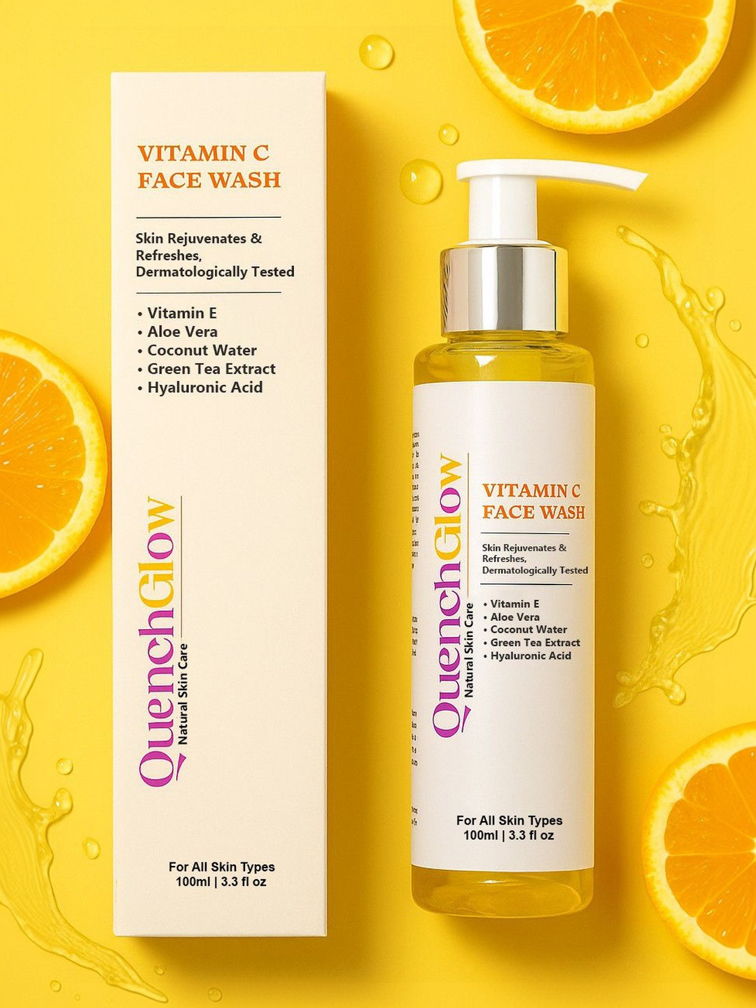 QuenchGlow Vitamin C Face Wash - 100 ml