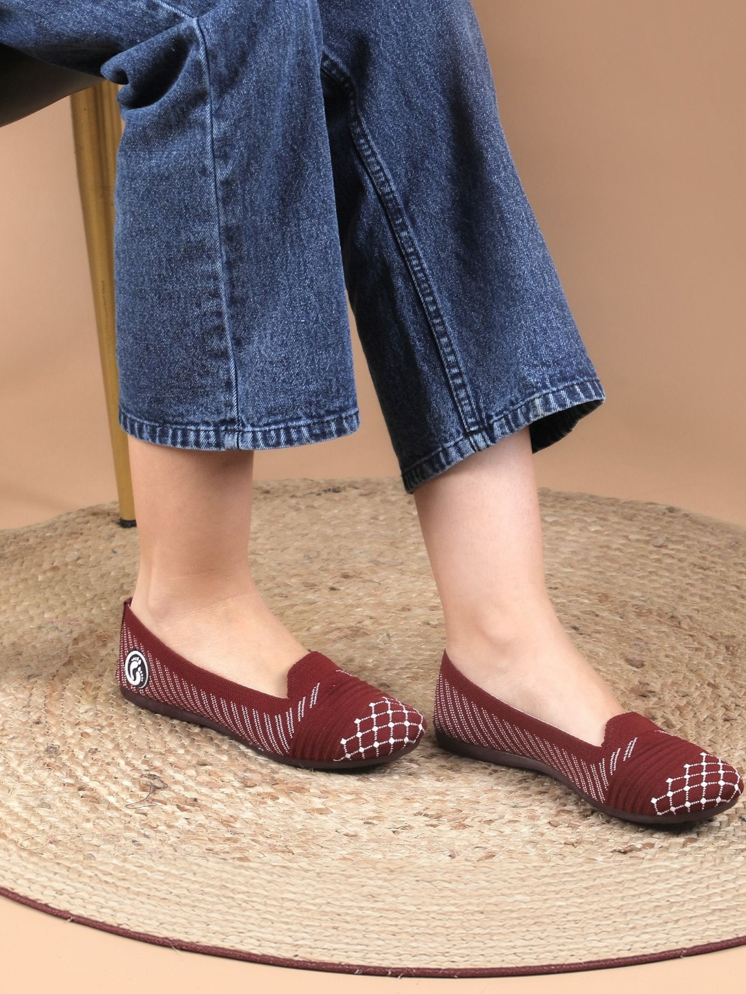 Shoeshion Round Toe Slip-On Ballerinas