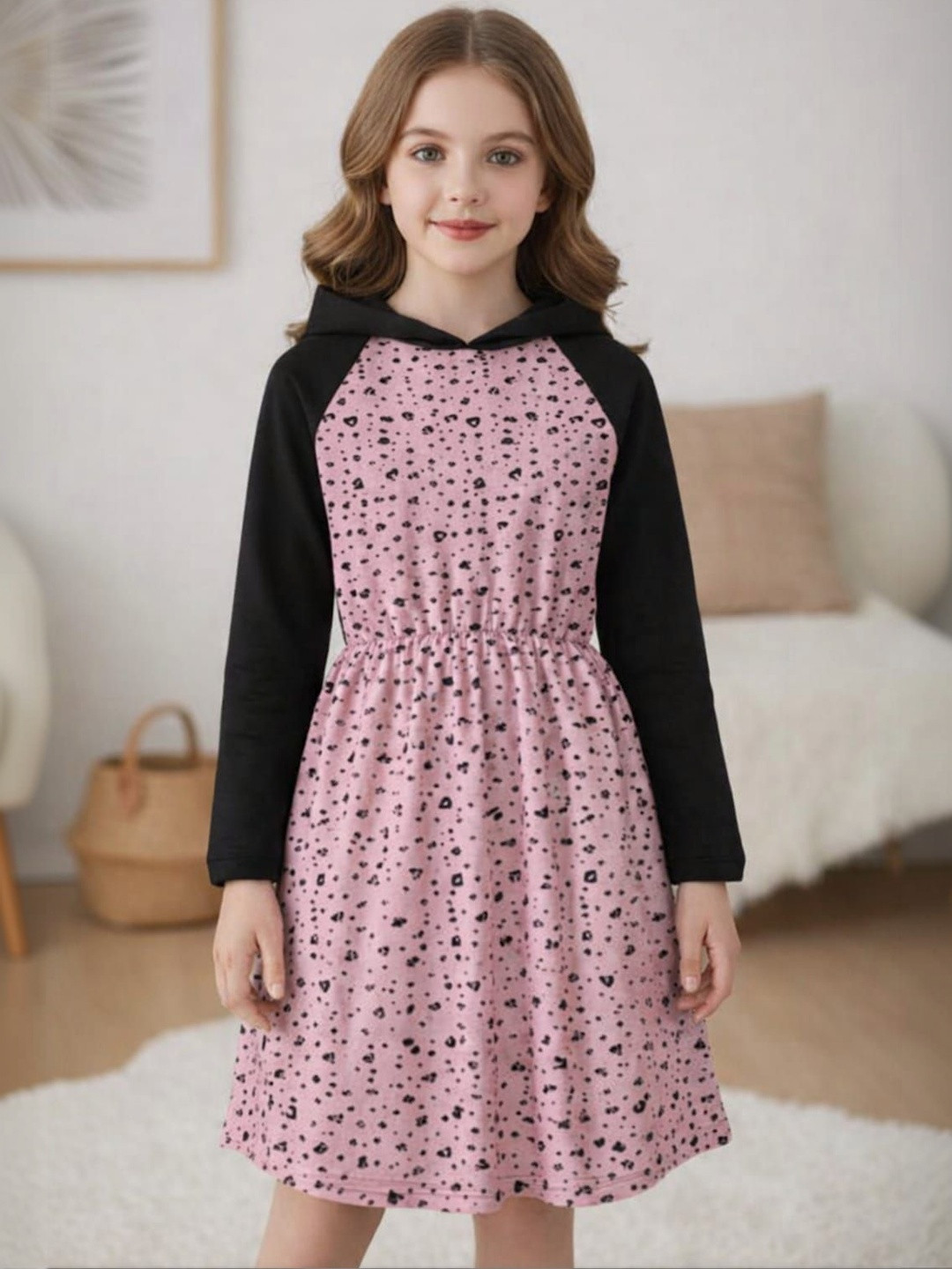 BOTGO Checked Fit & Flare Dress