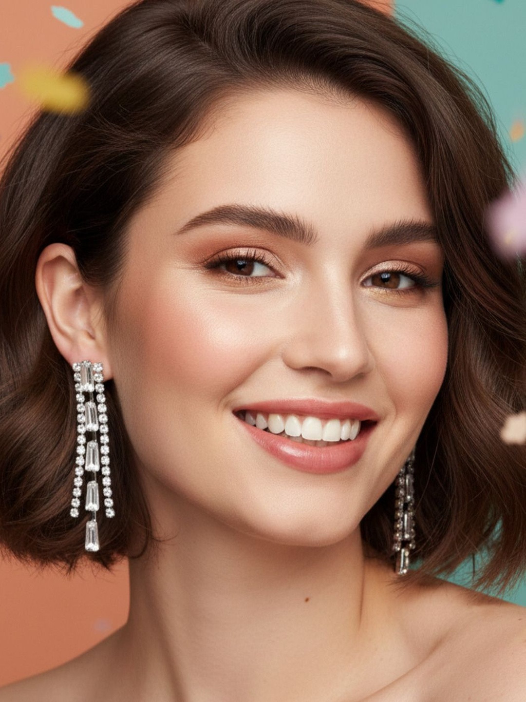 SZN Geometric Drop Earrings