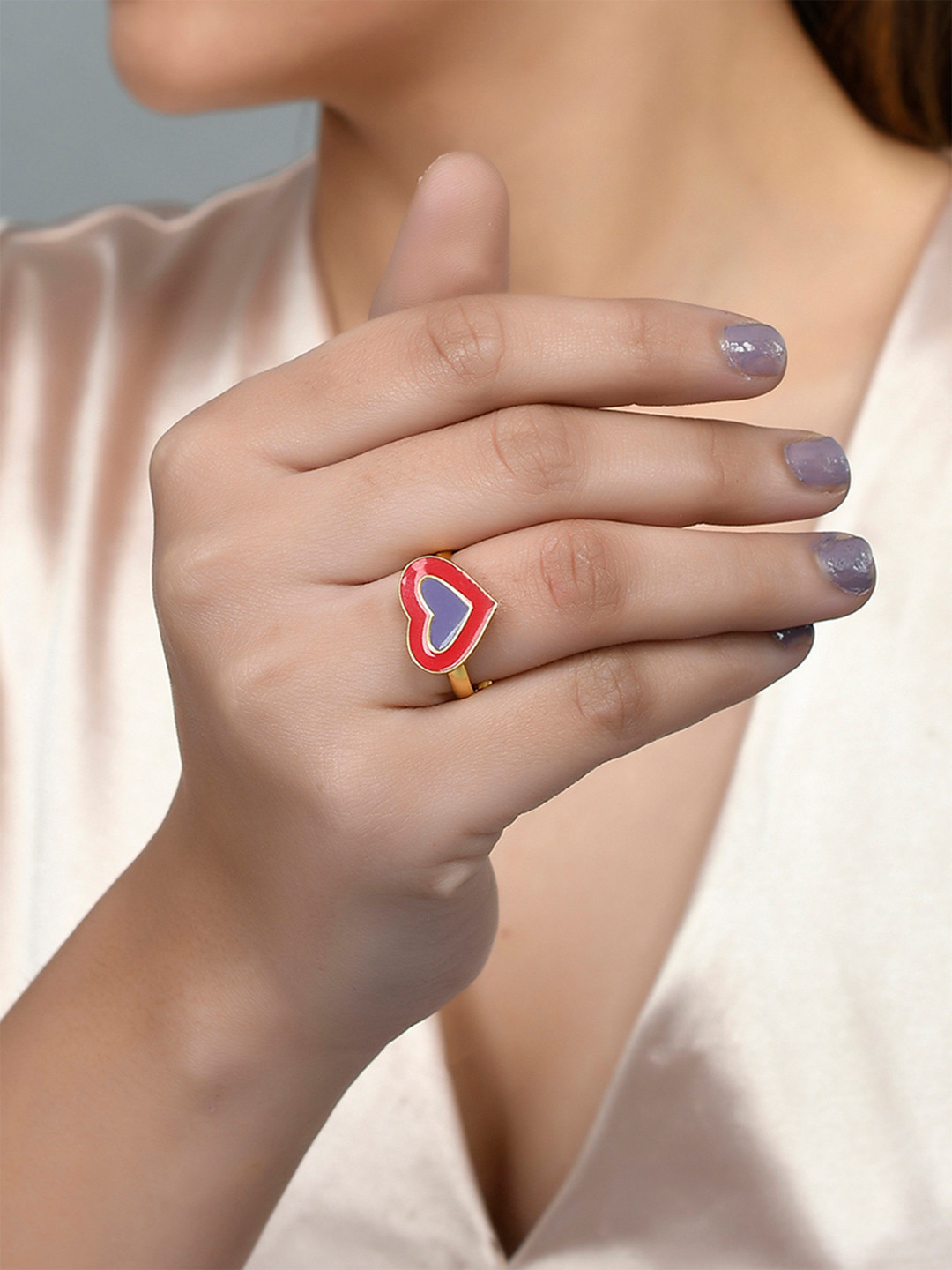 Valentine's Day Collection Playful Layered Hearts Ring