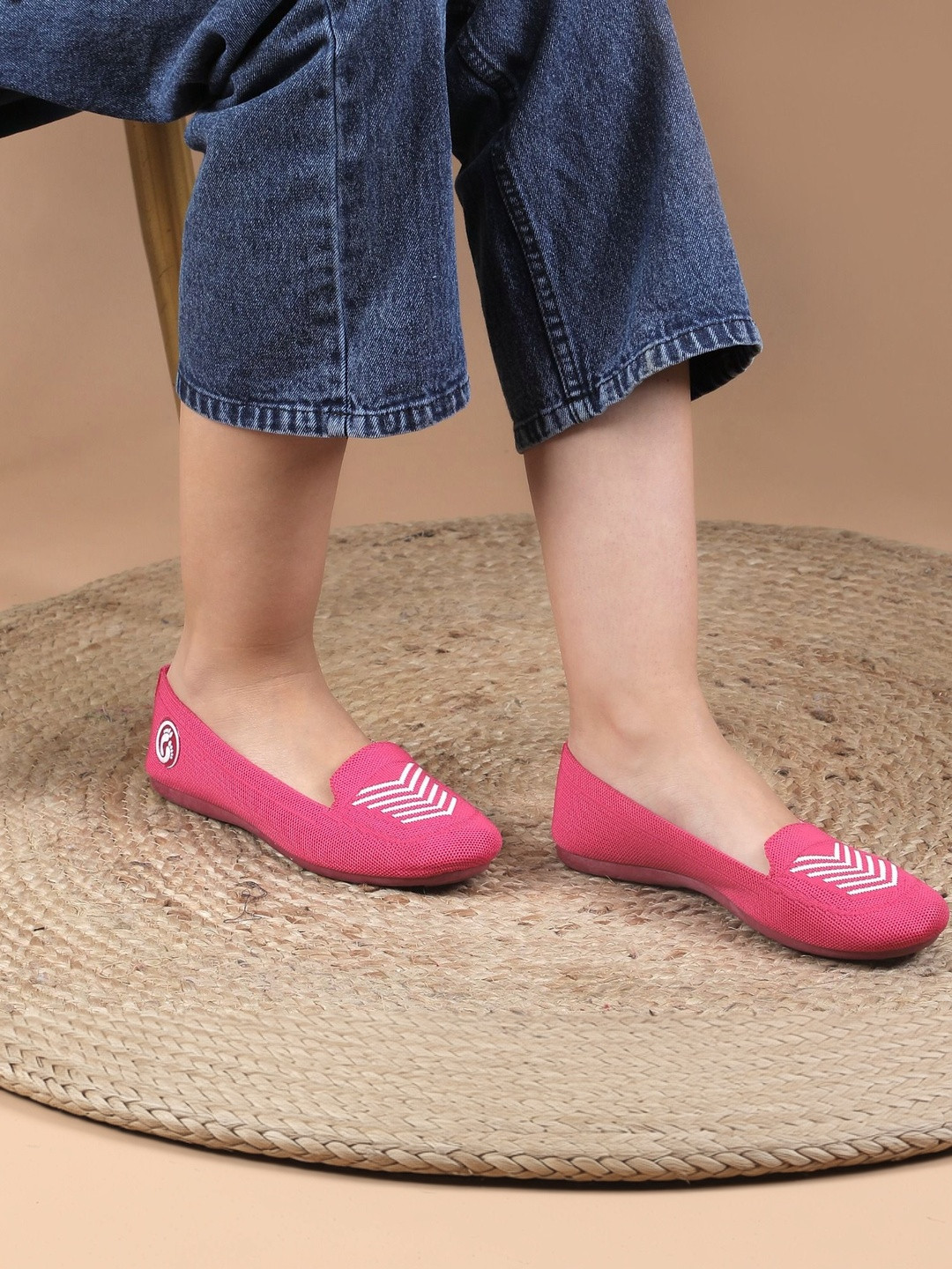 Shoeshion Round Toe Slip-On Ballerinas
