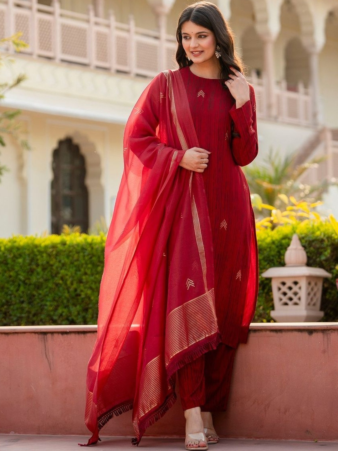 SHEKHAWATI FASHION Women Printed Regular Kurta with Trousers & With Dupatta