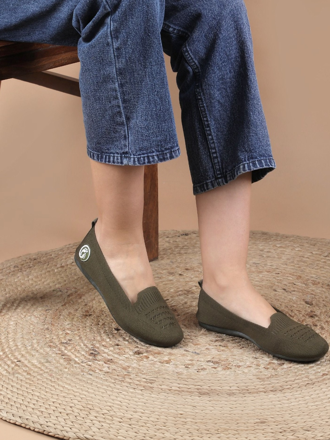 Shoeshion Round Toe Slip-On Ballerinas