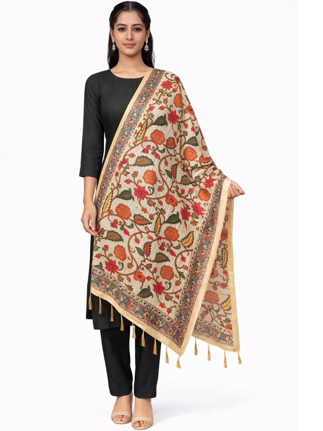 Kemza Printed Kalamkari Dupatta