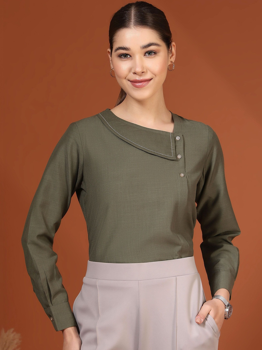 FITHUB Linen Blend Top