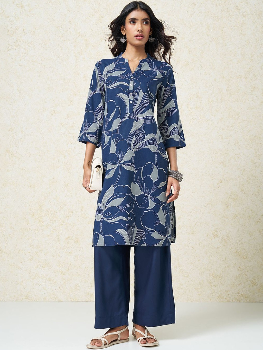RANGMANCH BY PANTALOONS Women Printed Patchwork Kurta