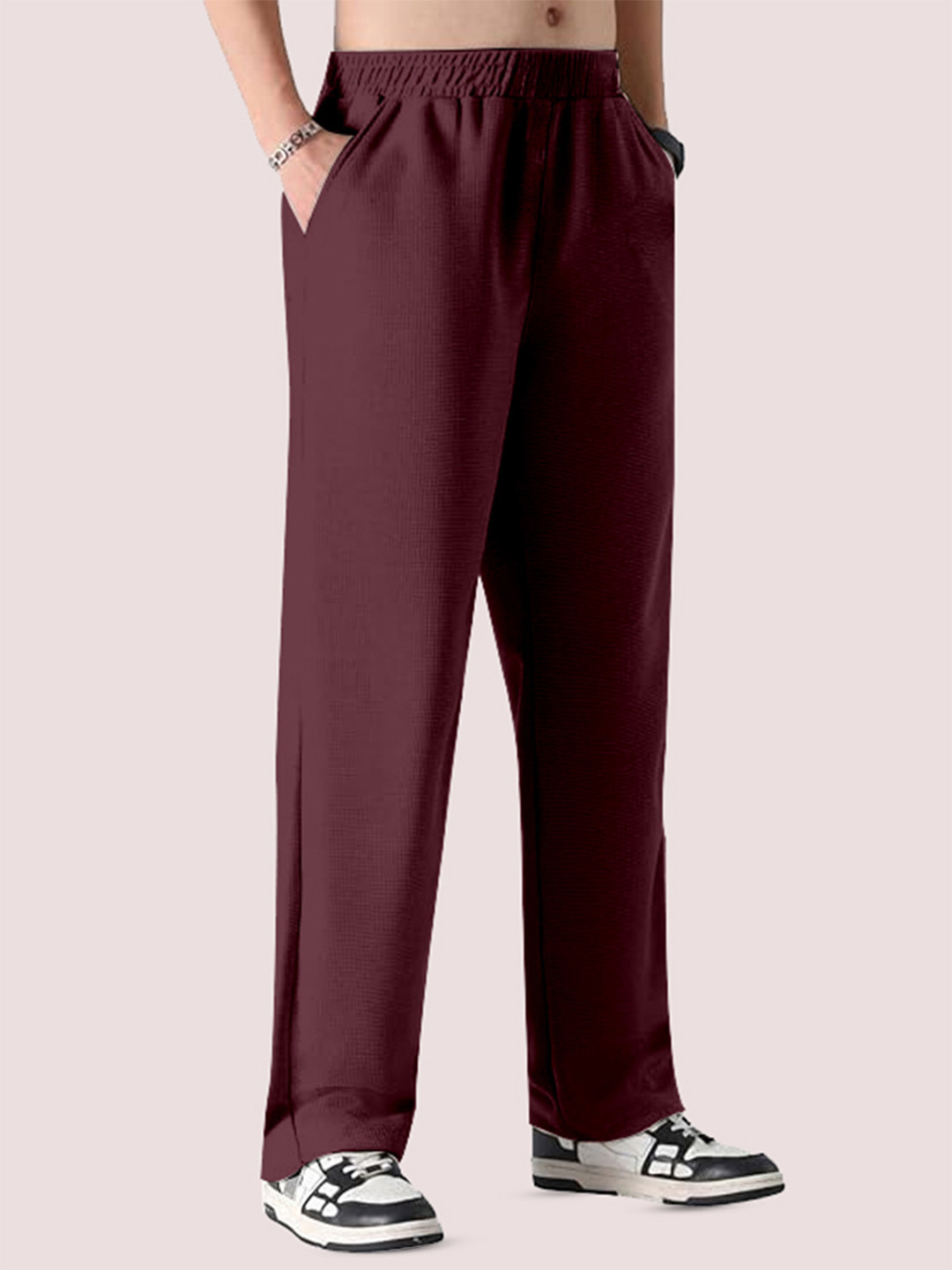 Mehrang Men Loose Fit Side Stripes Track Pants