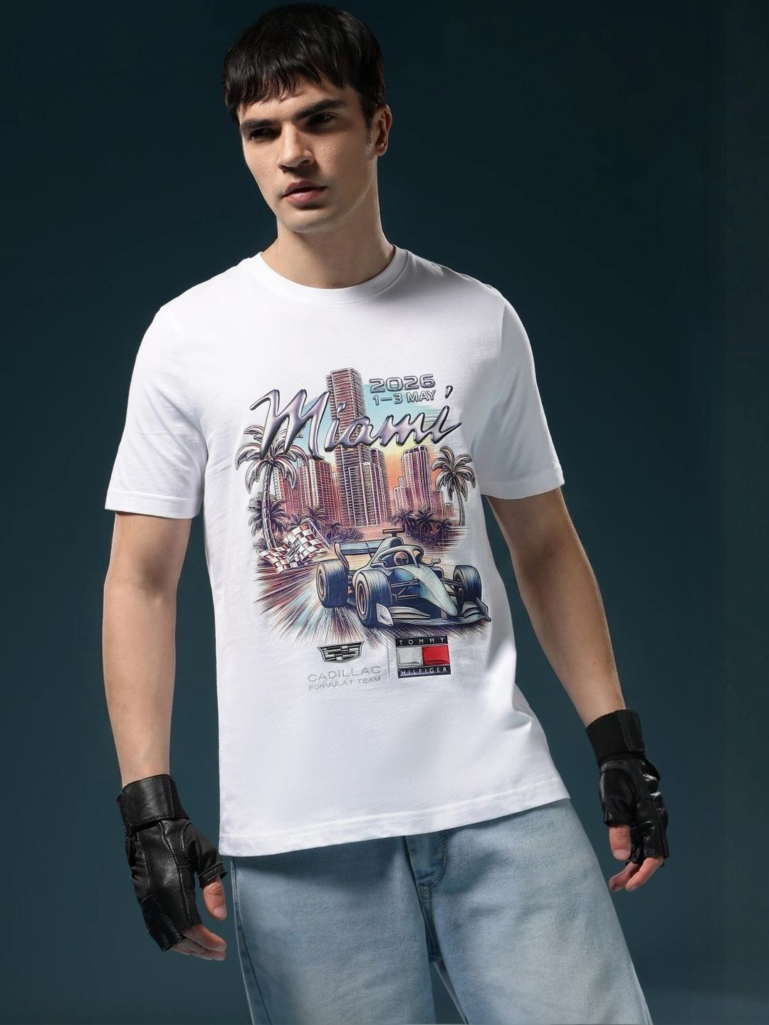 F1 Cadillac Graphic Regular Fit Cotton T-Shirt