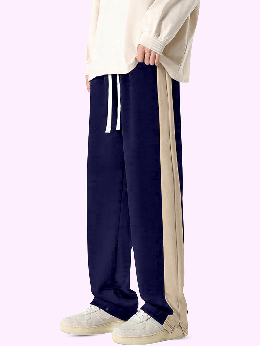 Mehrang Men Baggy Fit Mid Rise Track Pants