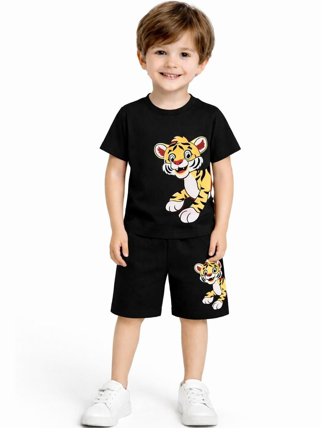 Kiditude Unisex Kids Printed T-shirt with Shorts